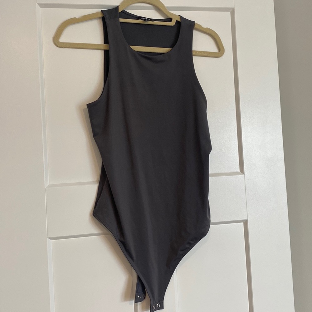Gray thong bodysuit from Express